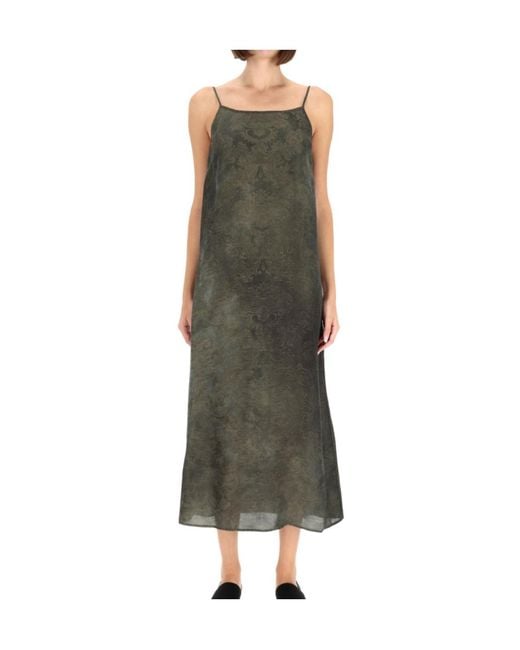 Uma Wang Green 'Anaya' Midi Dress