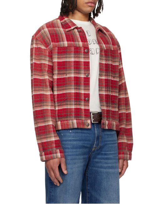 R13 Red Checked Shirt Jacket