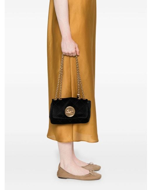 Chloé Black Chloé Heritage Logo Plaque Quilted Small Shoulder Bag
