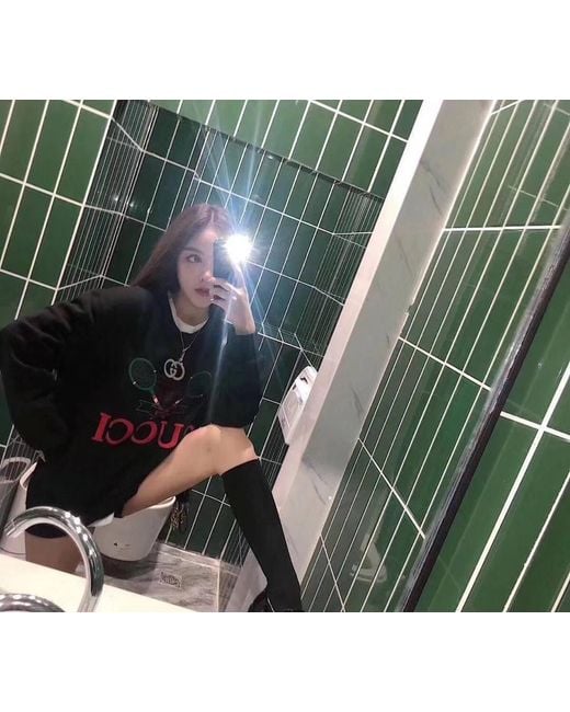 Gucci Black Tennis Oversized Sweatshirt
