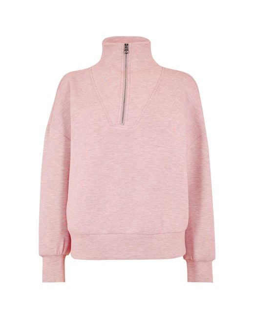 Varley Pink Half-Zip Sweatshirt