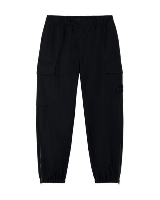 Stone Island Blue Logo Patch Track Pants for men