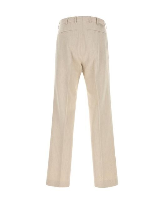 Pt Pantaloni Natural Casual Trousers With Belt Loops for men