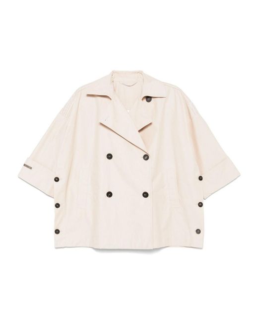 Peserico Natural Double-Breasted Jacket