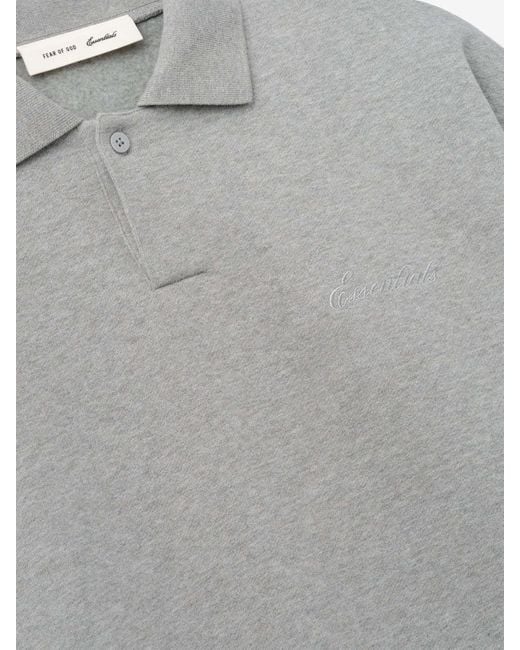 Fear Of God Gray Signature 90S Polo Sweatshirt for men