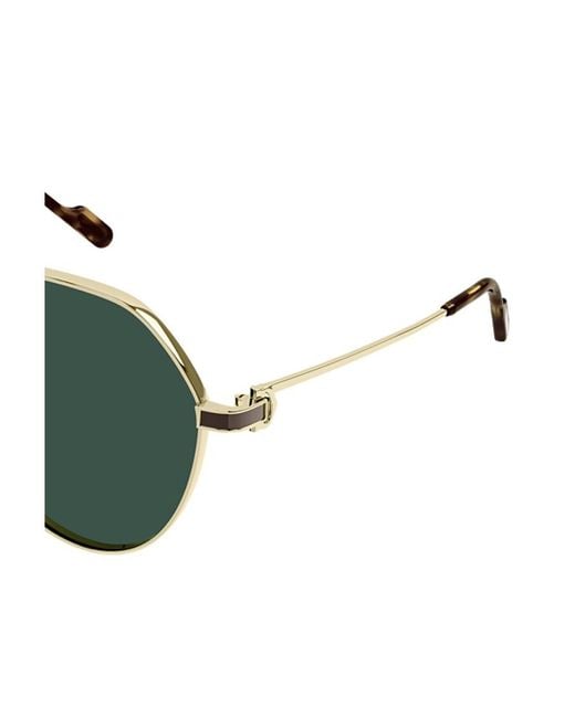 Cartier Green Aviator Frame Sunglasses for men