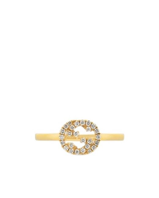 Gucci Metallic Interlocking Diamond 18K Ring