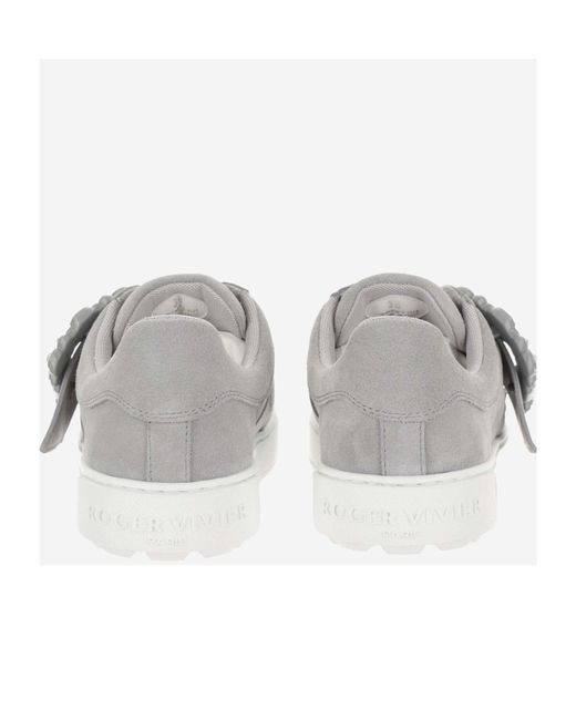 Roger Vivier Gray Round Head Low-Cut Casual Shoes
