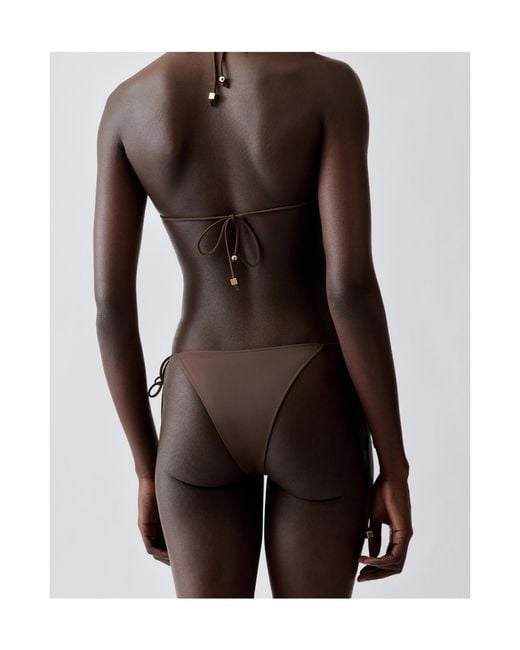 Jacquemus Brown The Triangle Tie-Fastening Bikini Bottoms