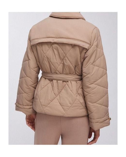 Liu Jo Brown Quilted Belted Jacket