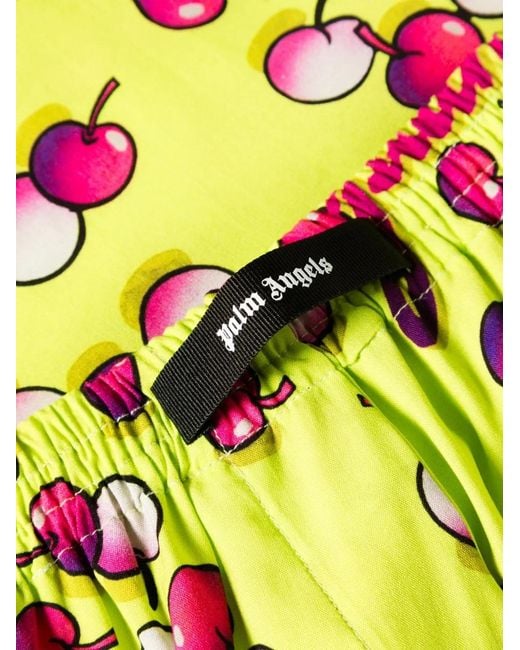 Palm Angels Yellow Cherries-Print Boxer Shorts