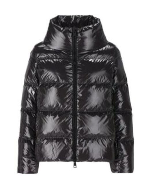 Herno Black Zipped Hooded Down Jacket