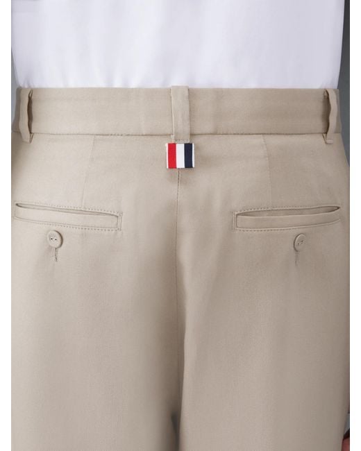 Thom Browne Natural 4-Bar Striped Straight-Leg Trousers for men
