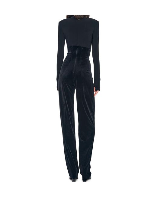 Norma Kamali Black High Waist Tailored Pleat Pant