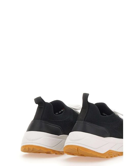 Kiton Blue Leather-Insert Sneakers for men