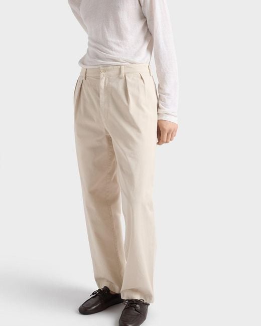 Prada Natural Regular Cotton Pants for men