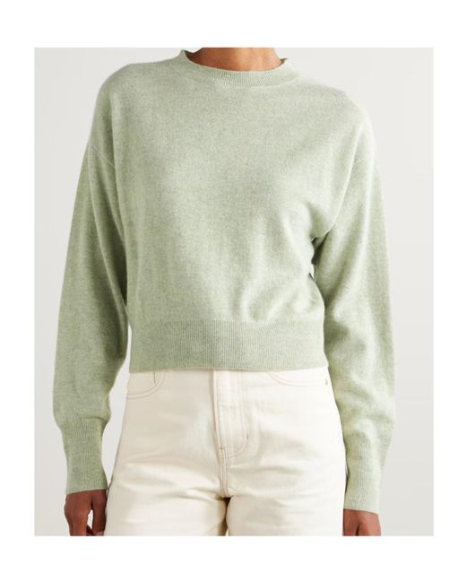 LeKasha Green Menorca Mélange Organic Cashmere Sweater