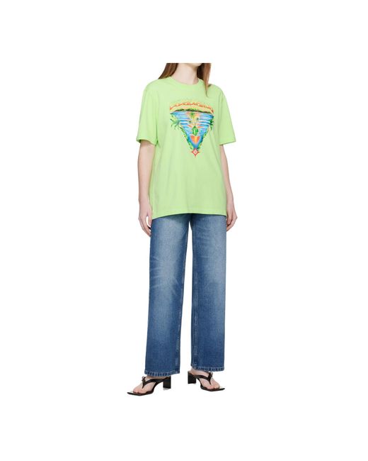 Casablanca Green Graphic T-Shirt