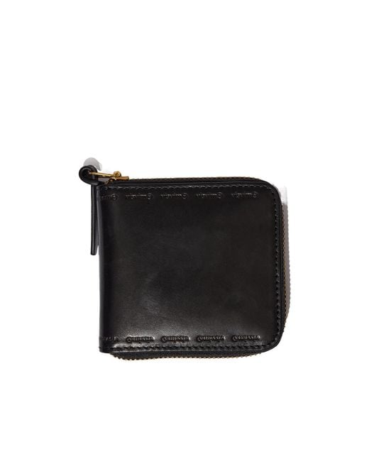 Visvim Black Bi-Fold Leather Wallet for men
