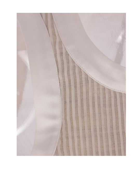Sacai Gray Sleeveless Ribbed Top