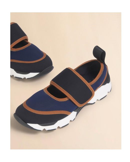 Marni Blue Mary Jane Running Sneakers