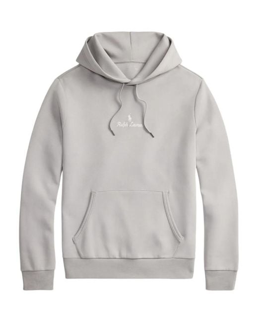 Polo Ralph Lauren Gray Drawstring Hoodie for men