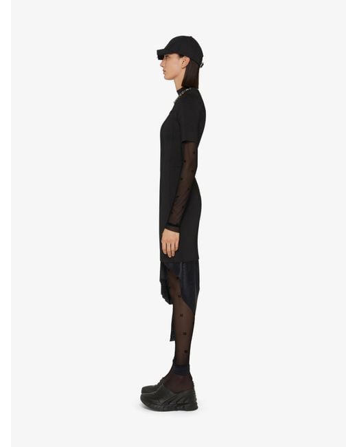 Givenchy Black Punto Milano Dress With Chain Collar