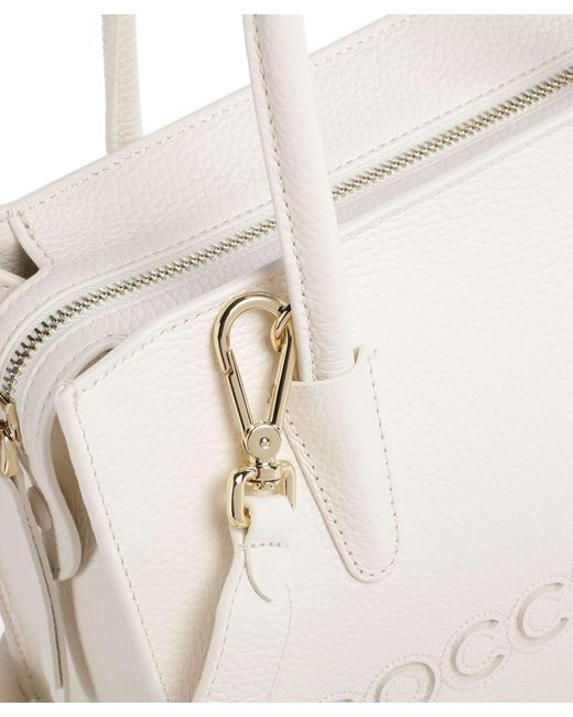 Coccinelle Natural Myrtha Grained Leather Tote Bag