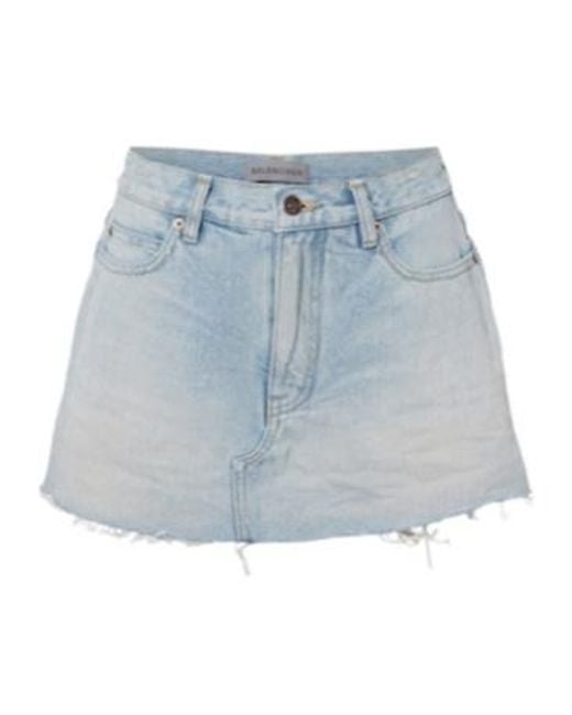 Balenciaga Blue Denim Skort