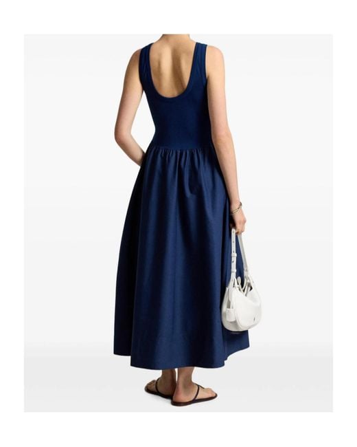 Polo Ralph Lauren Blue Sleeveless A-Line Maxi Dress