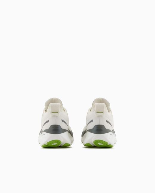 EA7 White Logo Printed Lace-Up Sneakers for men