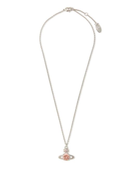 Vivienne Westwood White Reina Large Orb Necklace