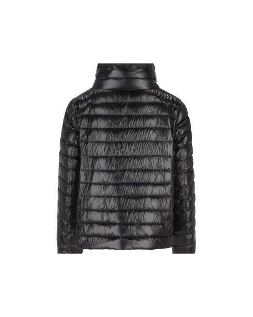 Herno Black Quilted High-Neck Reversible Down Coat