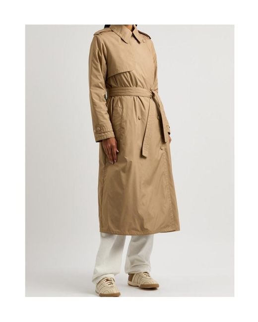 Moncler Natural Barbetane Shell Trench Coat