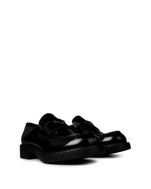 Prada Black Logo Loafers for men
