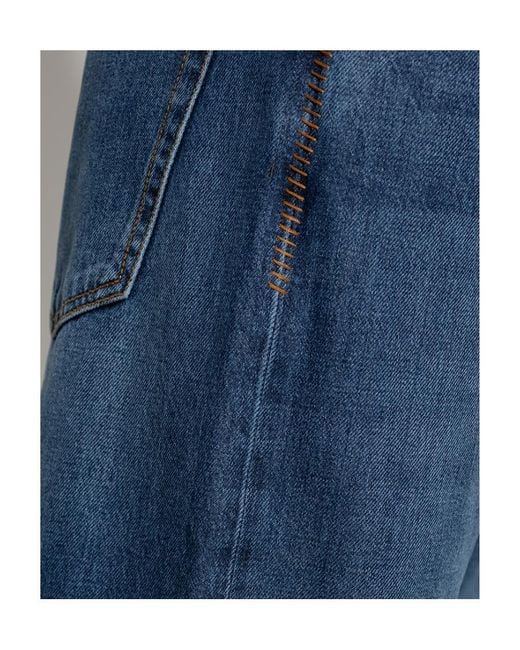 McQueen Blue Turn-Up Jeans for men