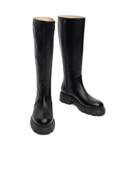 Stuart Weitzman Black Hudson Lite Zip Boot