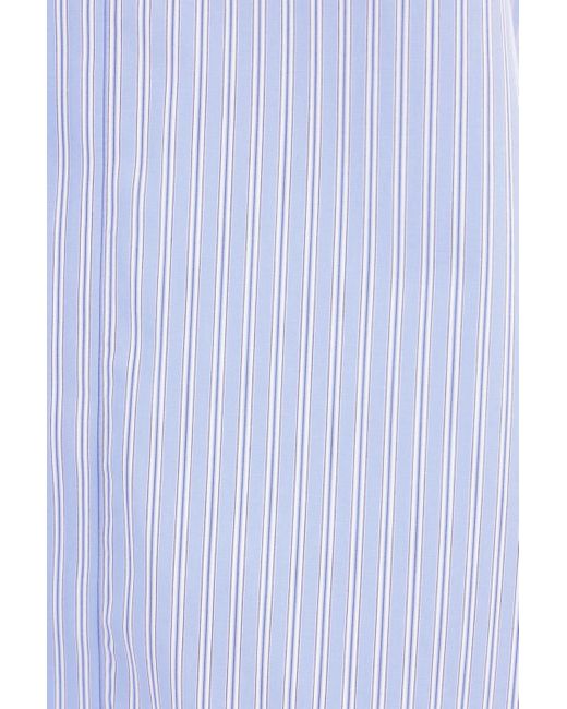 Sacai Blue Collared Long-Sleeve Shirt Dress