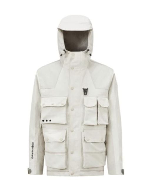 Moncler White Grenoble Spur Hooded Field Jacket for men
