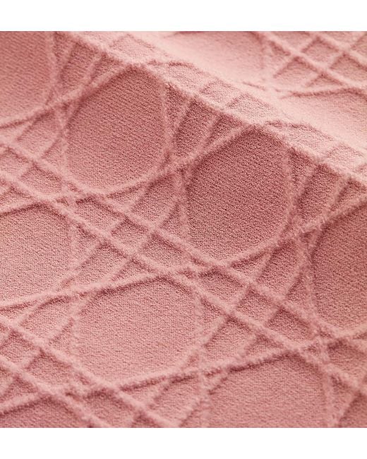 Dior Pink Short Flared Cannage Dress