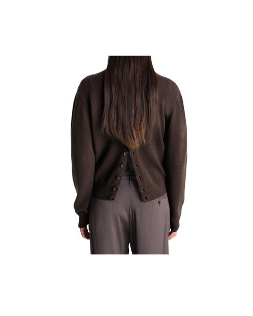 Lemaire Brown Reversible Buttoned Sweater