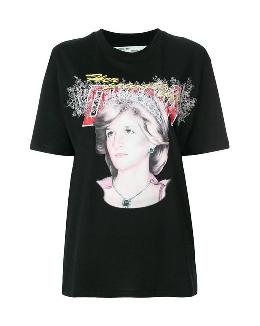 Off-White c/o Virgil Abloh Black Printed T-Shirt With Round Neck