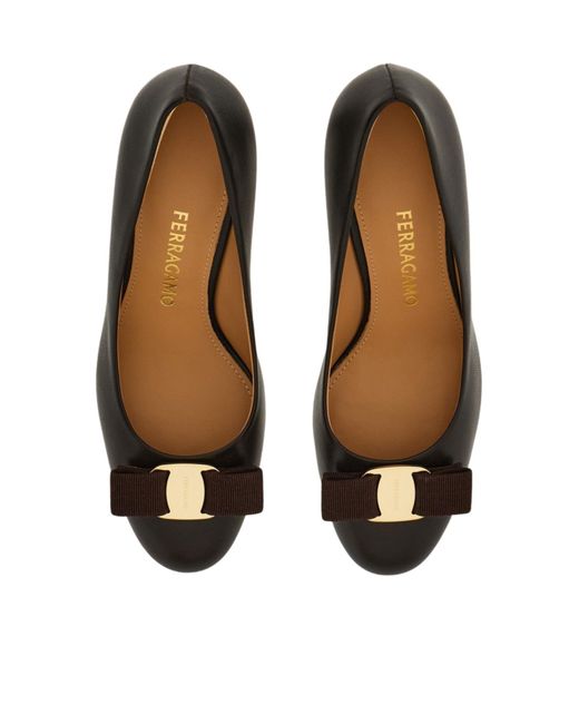 Ferragamo Brown Vara Bow Pump