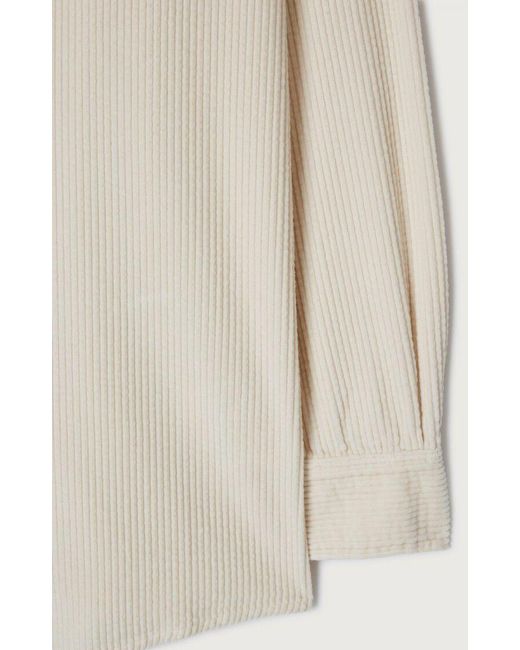 American Vintage White Corduroy Shirt for men