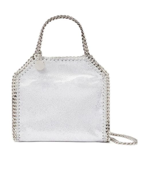 Stella McCartney Gray Falabella Tiny Top Handle Bag
