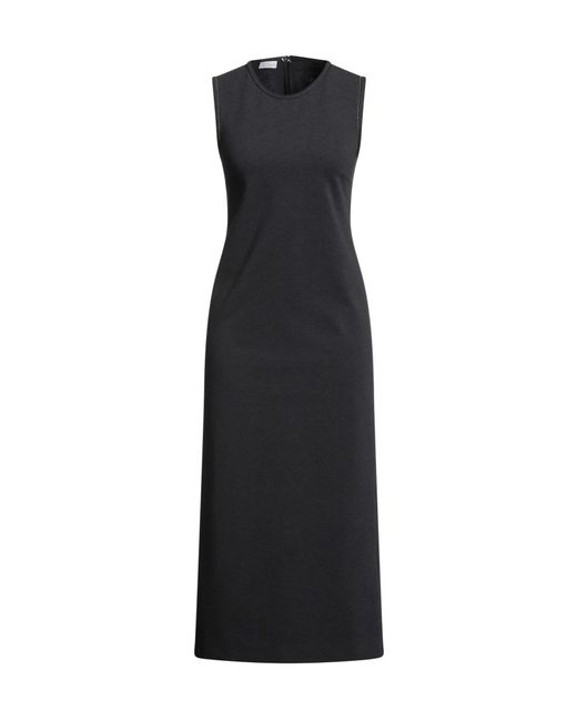 Brunello Cucinelli Black Fitted Sleeveless Dress