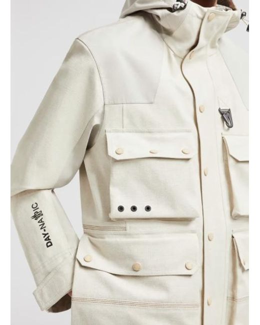 Moncler White Grenoble Spur Hooded Field Jacket for men