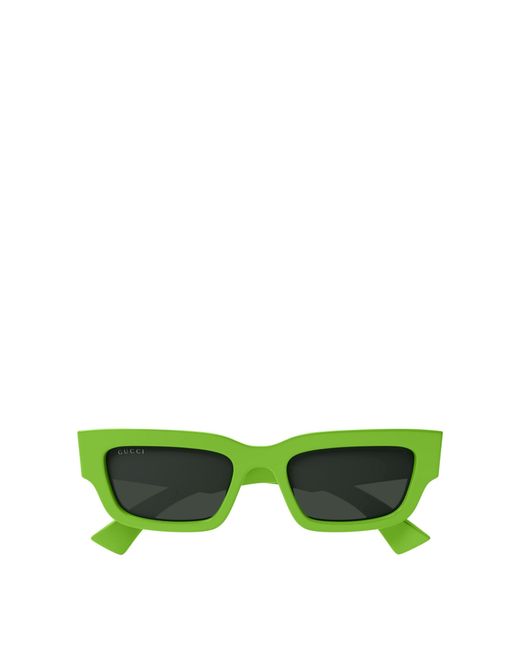 Gucci Green Rectangular-Frame Sunglasses for men