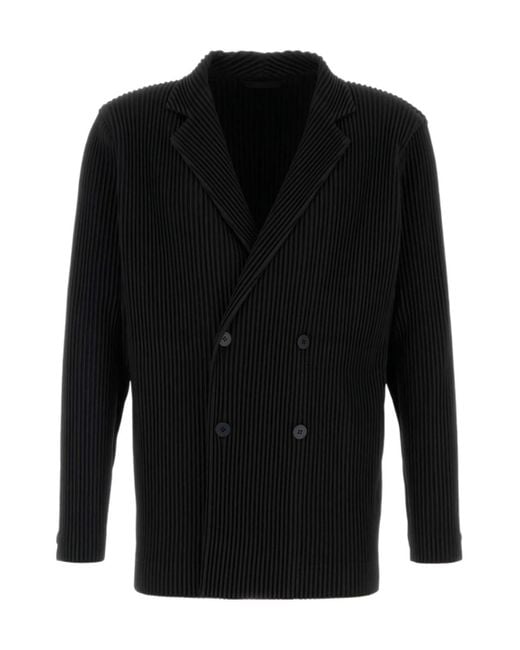Homme Plissé Issey Miyake Black Homme Plissé Issey Miyake Tailored Pleats 1 Jacket for men