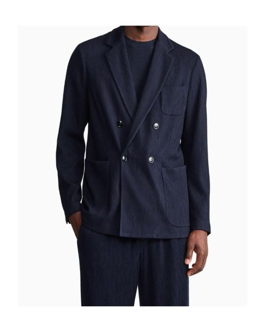 Giorgio Armani Blue Blazer Regular Fit for men